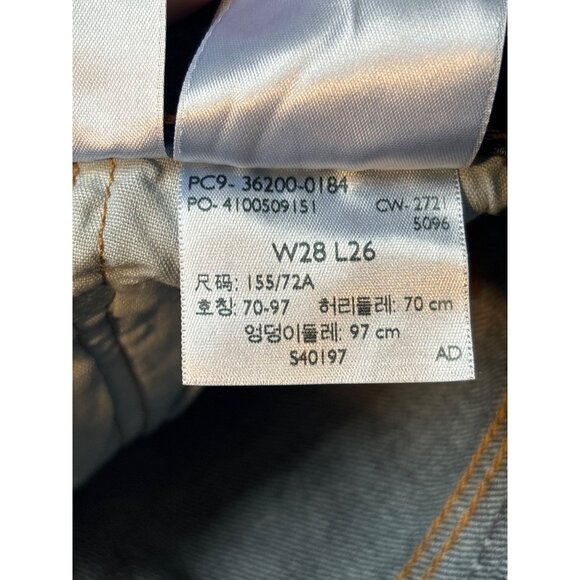 NWT LEVI'S 501 Original Cropped Jeans 28 Button Fly Straight Leg Dark Wash Crop - Picture 9 of 10